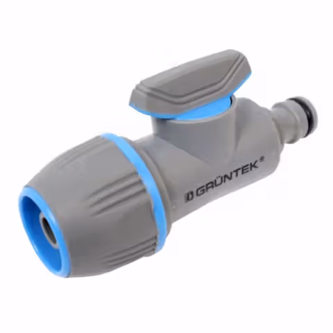 Адаптер із краном для шлангів GRUNTEK універсальний 1/2"-5/8"-3/4"