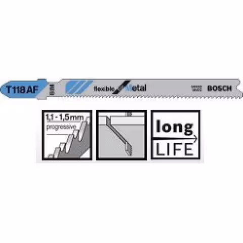 Пиляльне полотно Bosch Flexible for Metal T 118 AF 1шт