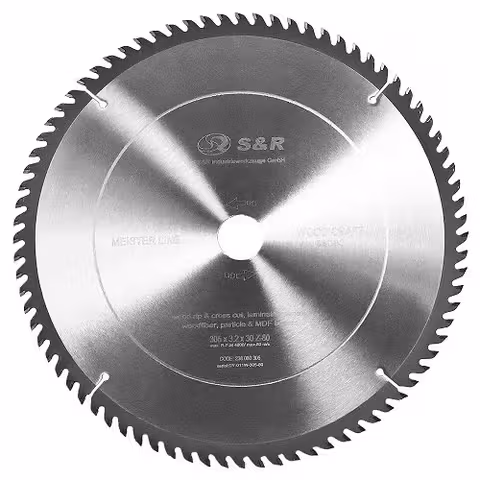 Диск пильный S&R WoodCraft Meister 305x30x2,4мм АТВ 80 зуб. + кольца 20/25,4