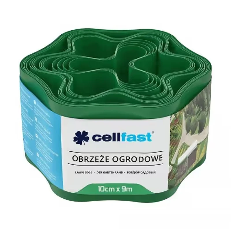 Бордюр газонний хвилястий Cellfast 10см х9 м зелений 30-001H фото